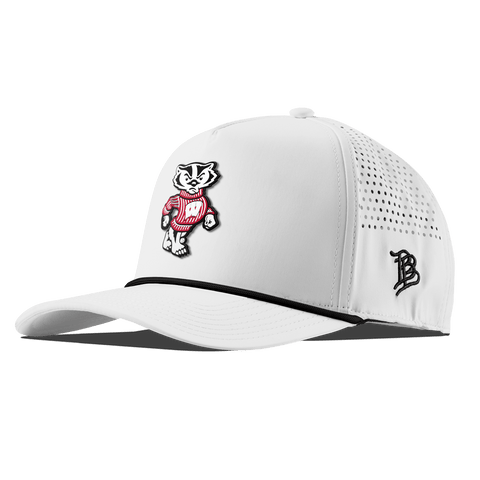 University of Wisconsin "Bucky Badger" Curved 5 Panel Rope White