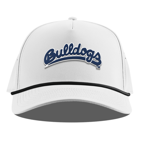 Fresno State University "Bulldogs Script Navy" Curved 5 Panel Rope White