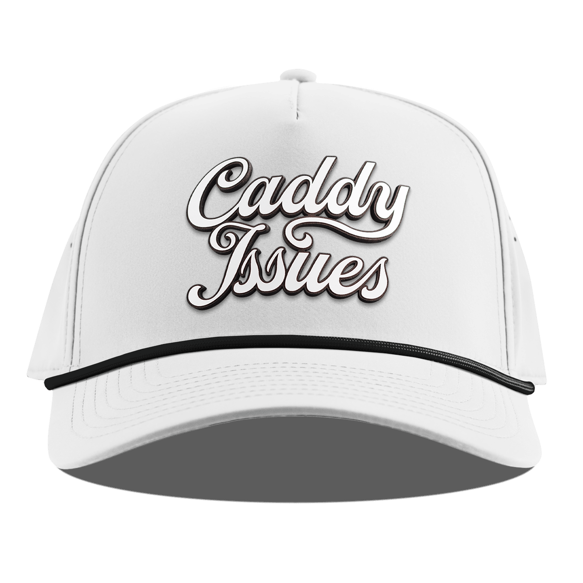 Caddy Issues Script Curved 5 Panel Rope White