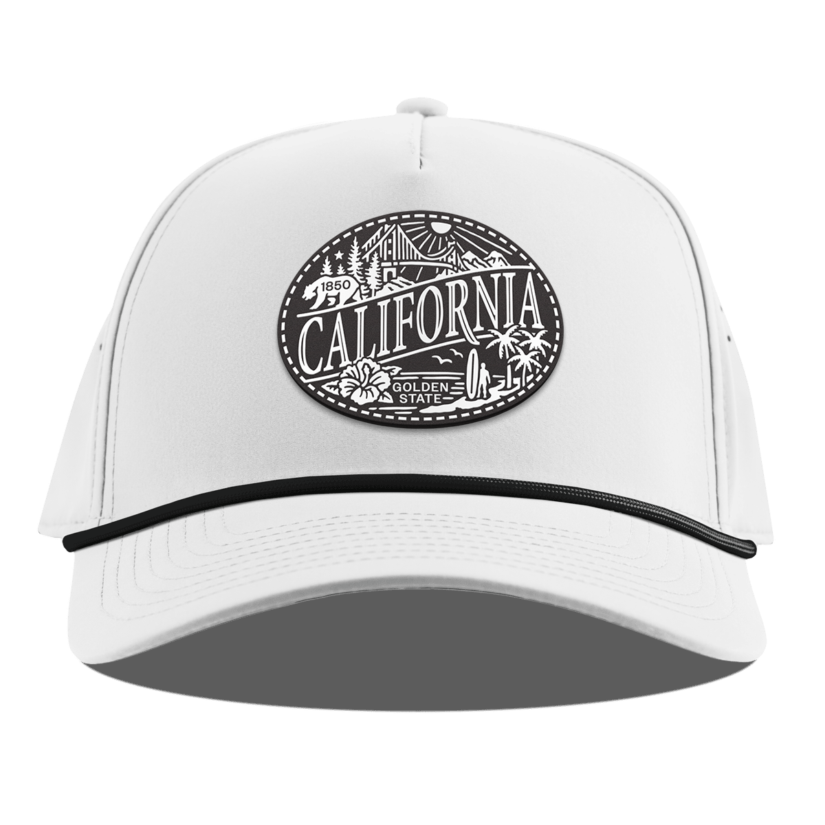California Traveler Curved 5 Panel Rope White