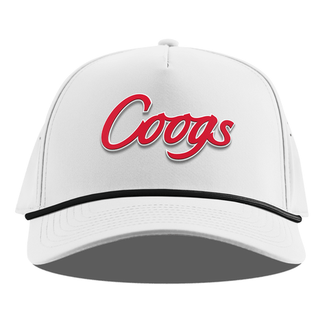 University of Houston "Coogs Script" Curved 5 Panel Rope White