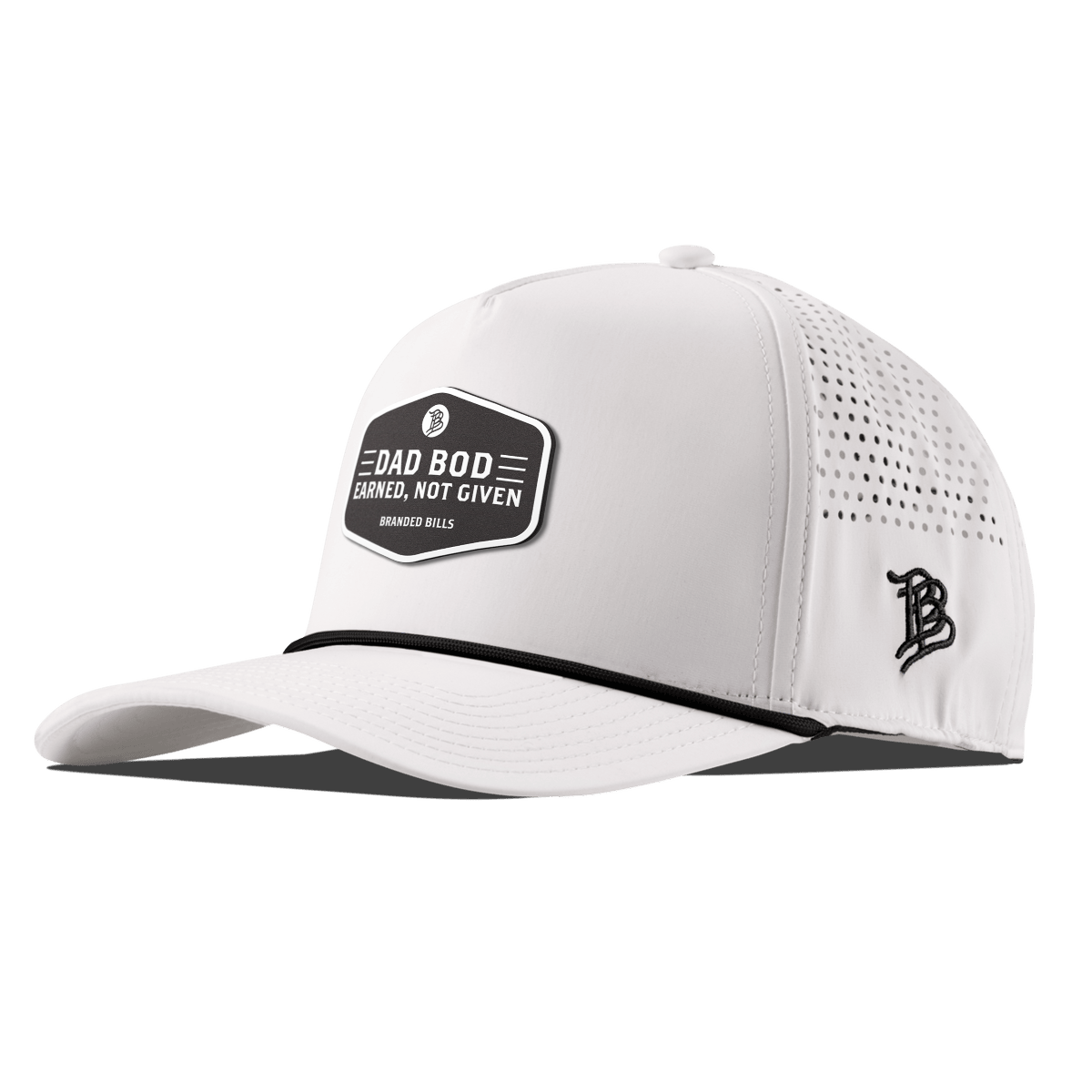 Dad Bod Curved 5 Panel Rope White 