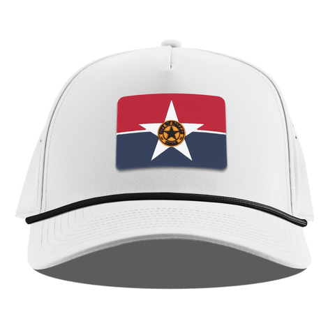 Dallas Flag Curved 5 Panel Rope White