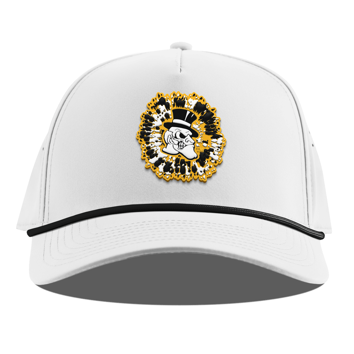 Wake Forest University "Deacons Tie Dye" Curved 5 Panel Rope White