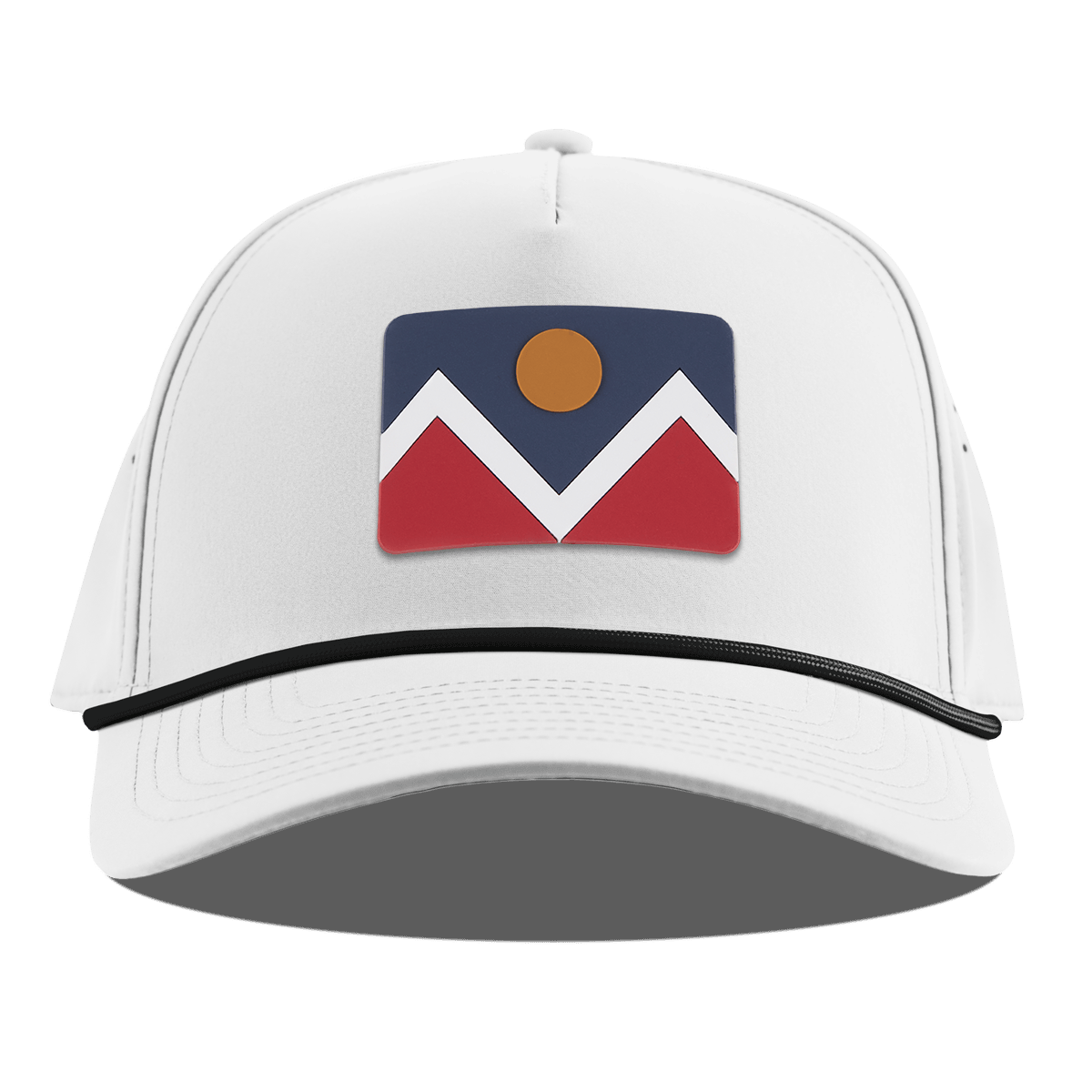 Denver Flag Curved 5 Panel Rope White
