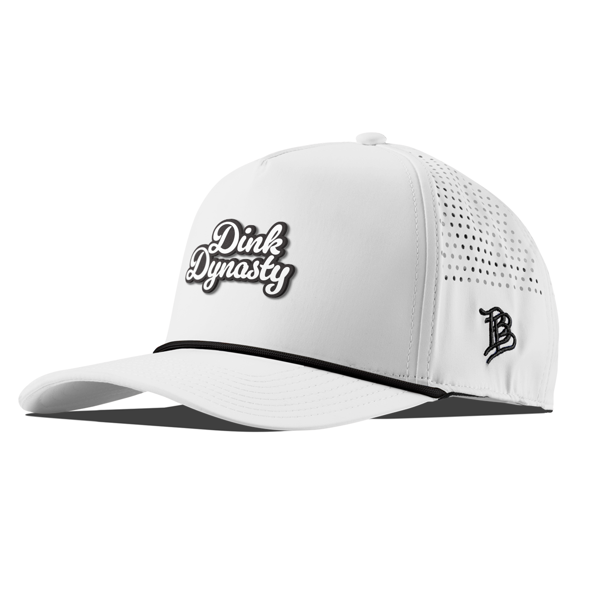 Dink Dynasty Script Curved 5 Panel Rope White