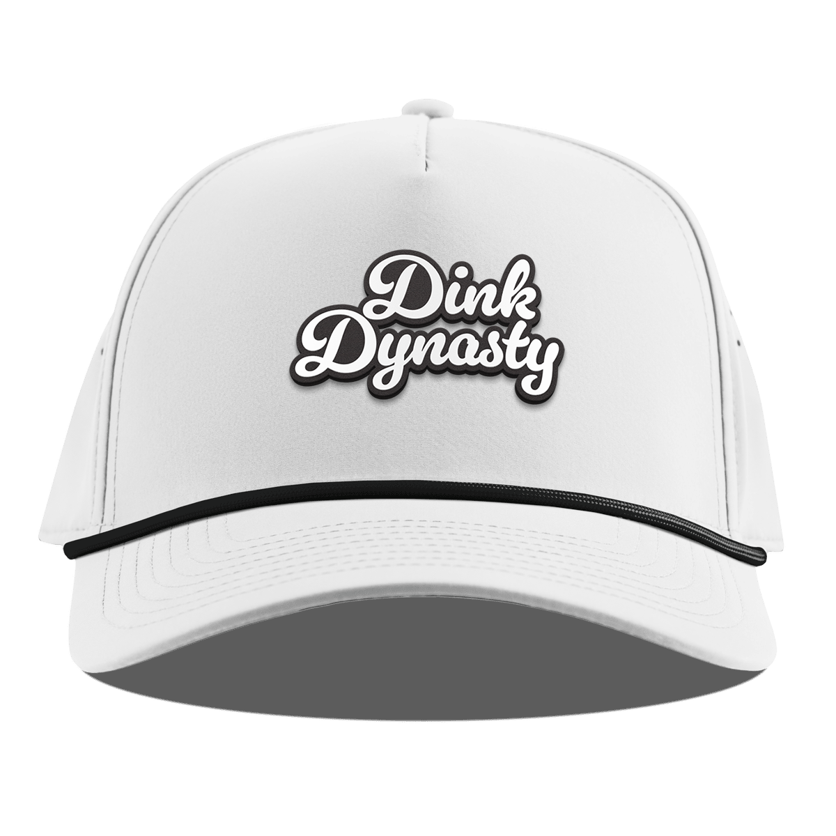 Dink Dynasty Script Curved 5 Panel Rope White
