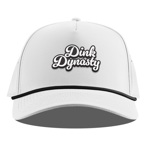 Dink Dynasty Script Curved 5 Panel Rope White