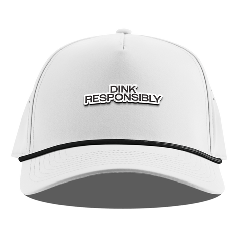 Dink Responsibly Curved 5 Panel Rope White