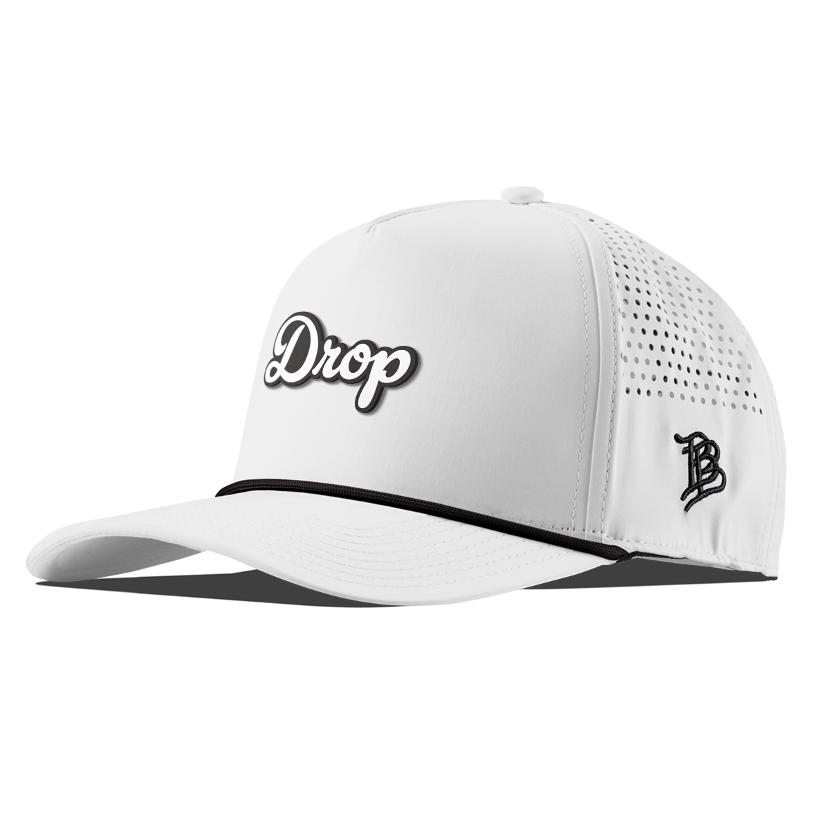 Drop Script Curved 5 Panel Rope White