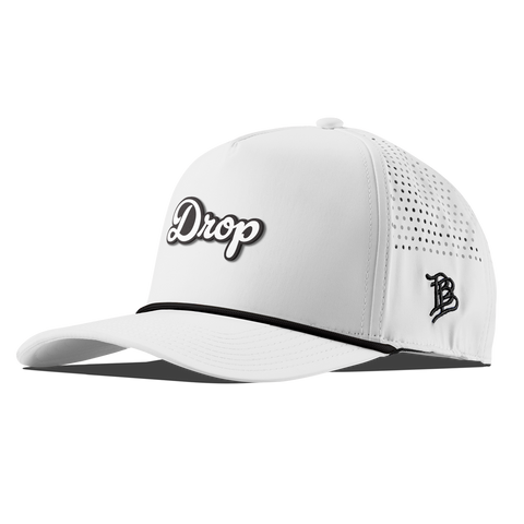 Drop Script Curved 5 Panel Rope White