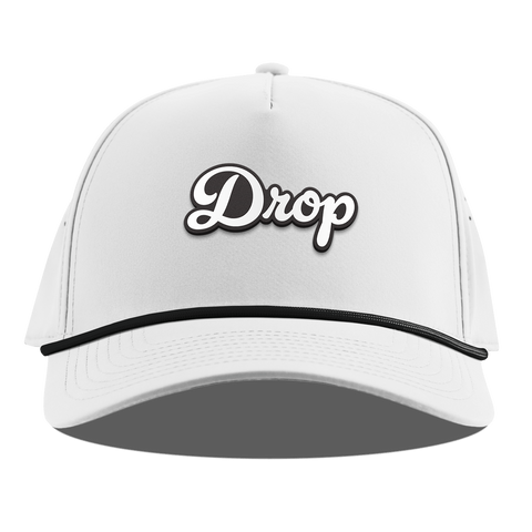 Drop Script Curved 5 Panel Rope White