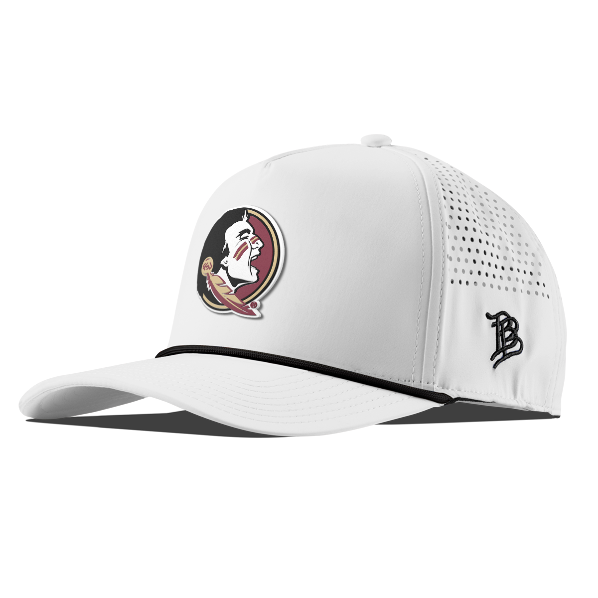 Florida State University "FSU Team Logo" Curved 5 Panel Rope White