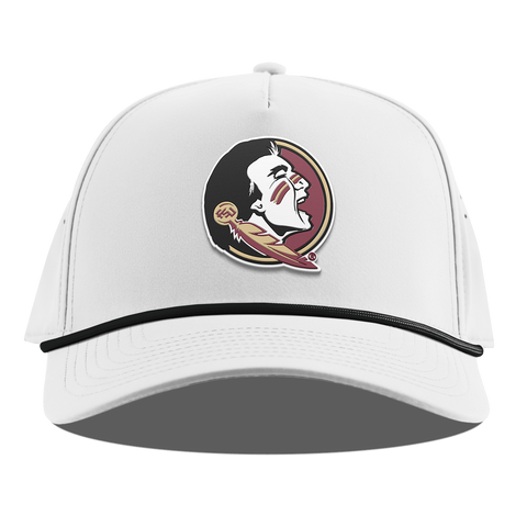 Florida State University "FSU Team Logo" Curved 5 Panel Rope White