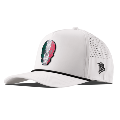 Fiesta Sugar Skull Curved 5 Panel Rope White