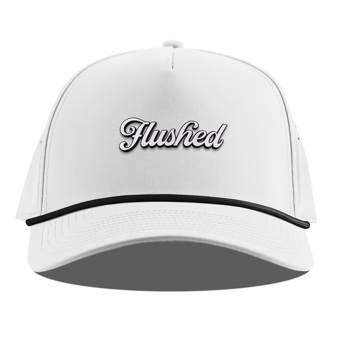 Flushed Script Curved 5 Panel Rope White