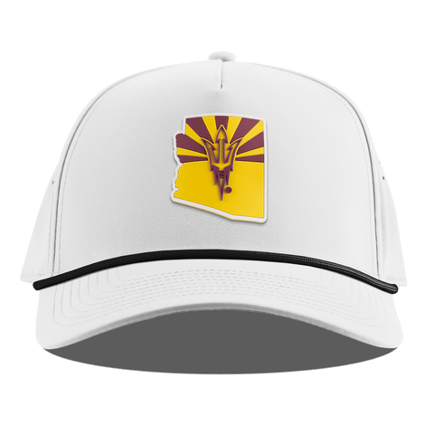 Arizona State University "Fork 'Em State" Curved 5 Panel Rope White