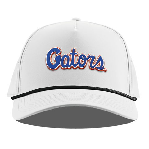 University of Florida "Gator Script" Curved 5 Panel Rope White