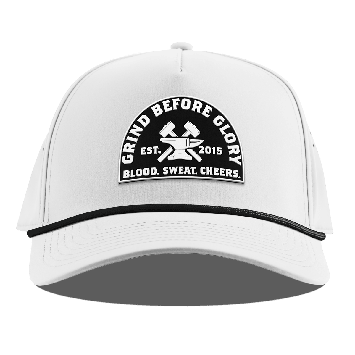 Grind Before Glory Curved 5 Panel Rope White