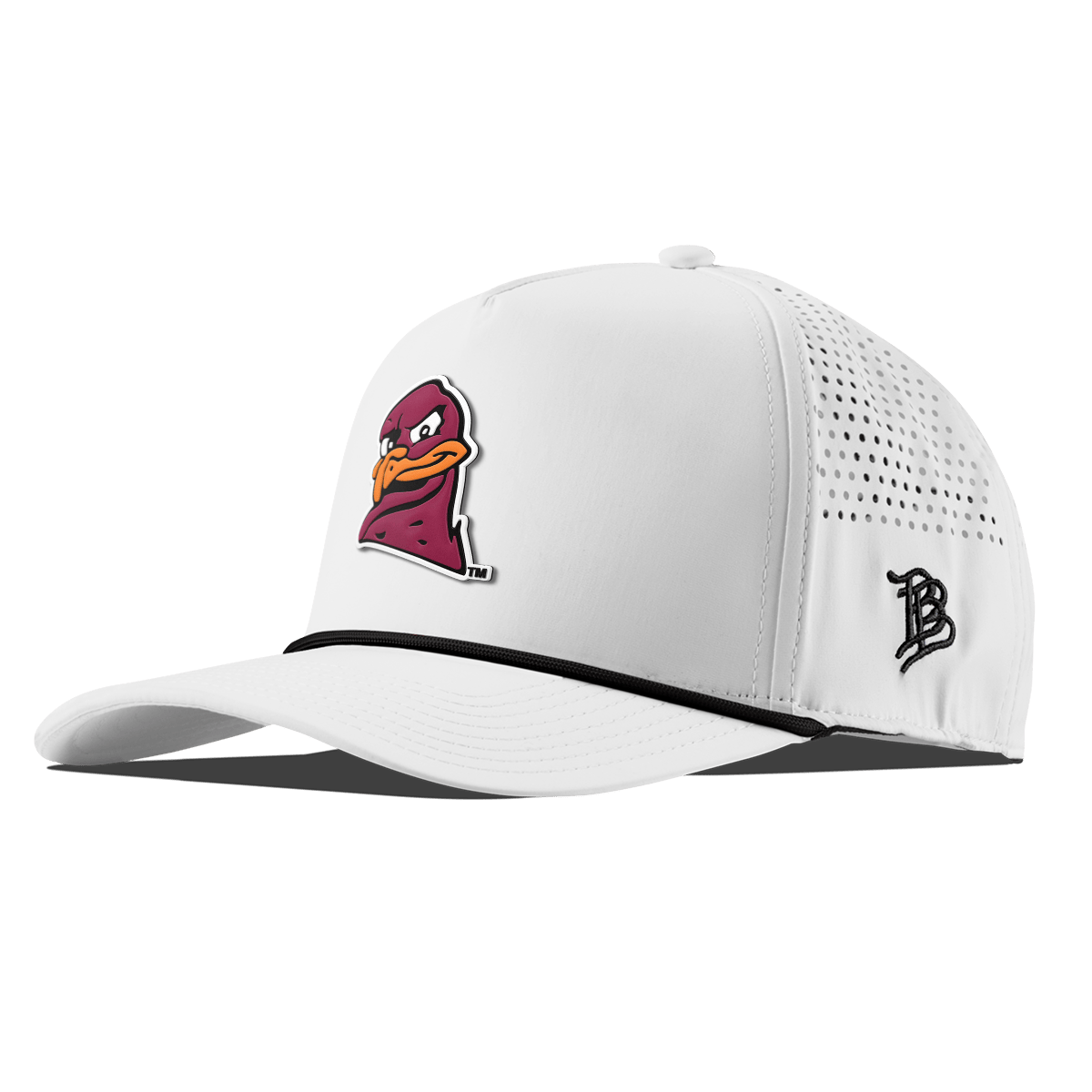 Virginia Tech University "HokieBird" Curved 5 Panel Rope White