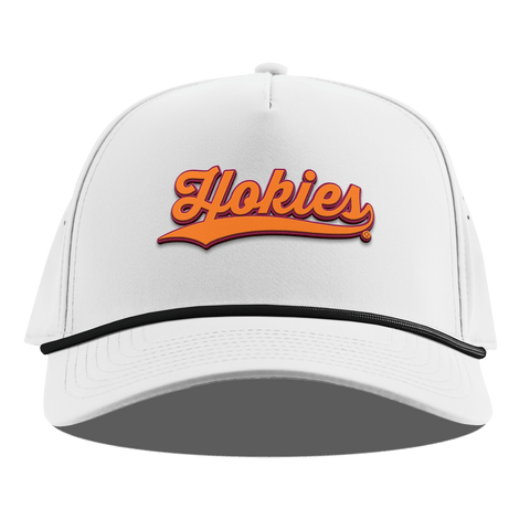 Virginia Tech University "Hokies Script" Curved 5 Panel Rope White