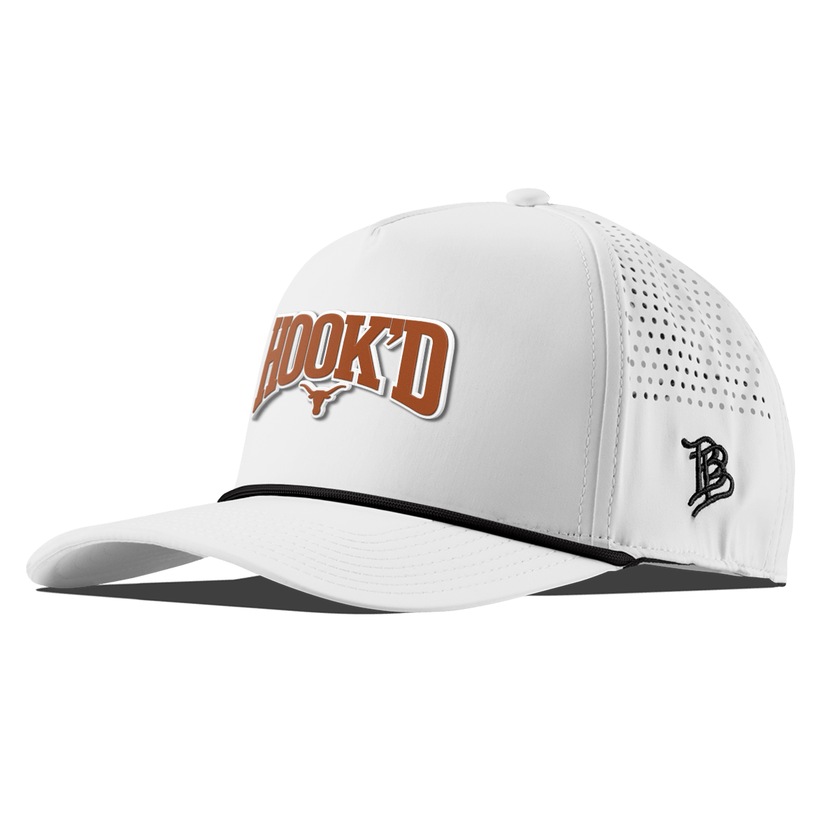 University of Texas "Hook'D" Curved 5 Panel Rope White