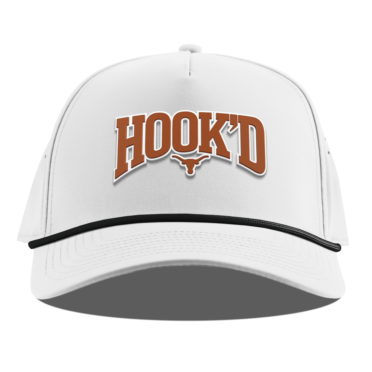 University of Texas "Hook'D" Curved 5 Panel Rope White