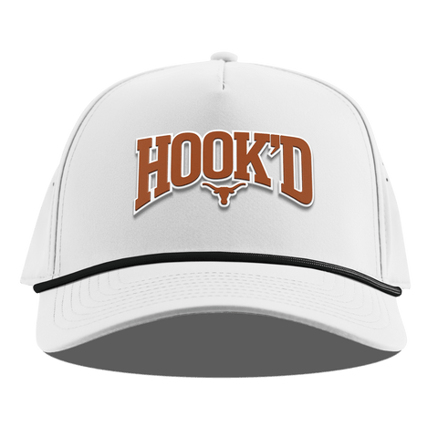 University of Texas "Hook'D" Curved 5 Panel Rope White