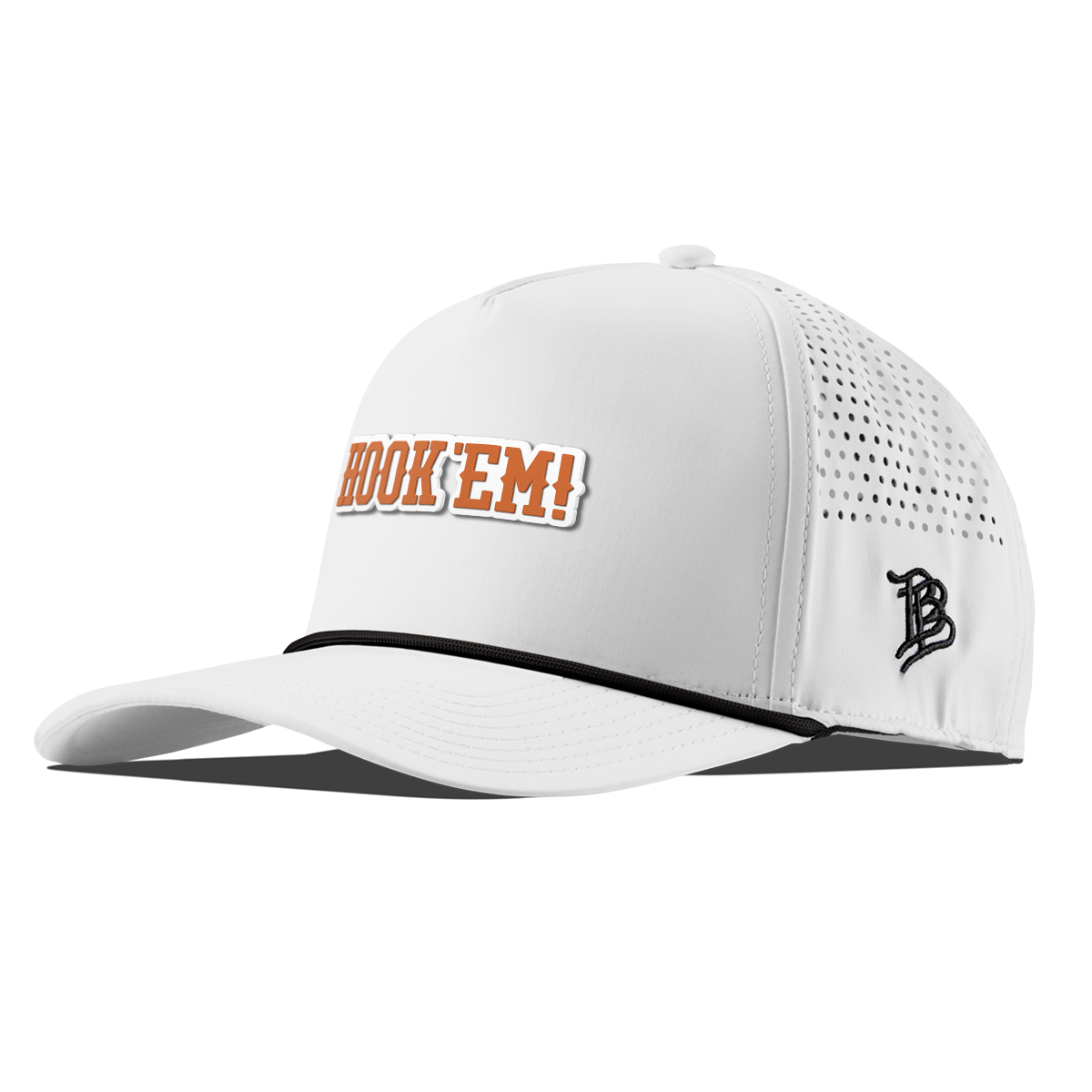 University of Texas "Hook'Em Horns" Curved 5 Panel Rope White