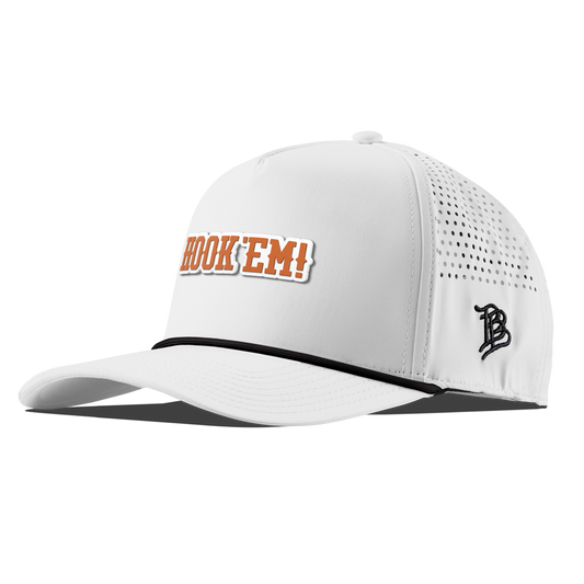 University of Texas "Hook'Em Horns" Curved 5 Panel Rope White