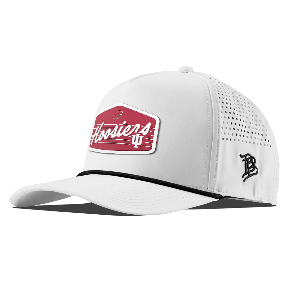 Indiana University "Hoosiers Football" Curved 5 Panel Rope White
