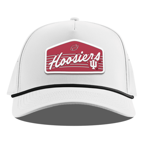 Indiana University "Hoosiers Football" Curved 5 Panel Rope White