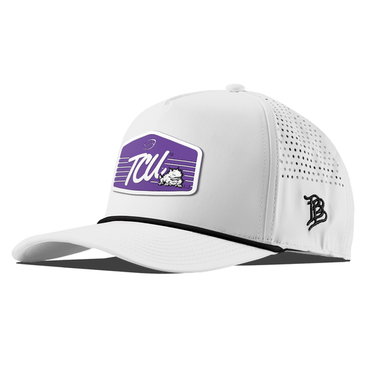 Texas Christian University "Horned Frogs Football" Curved 5 Panel Rope White