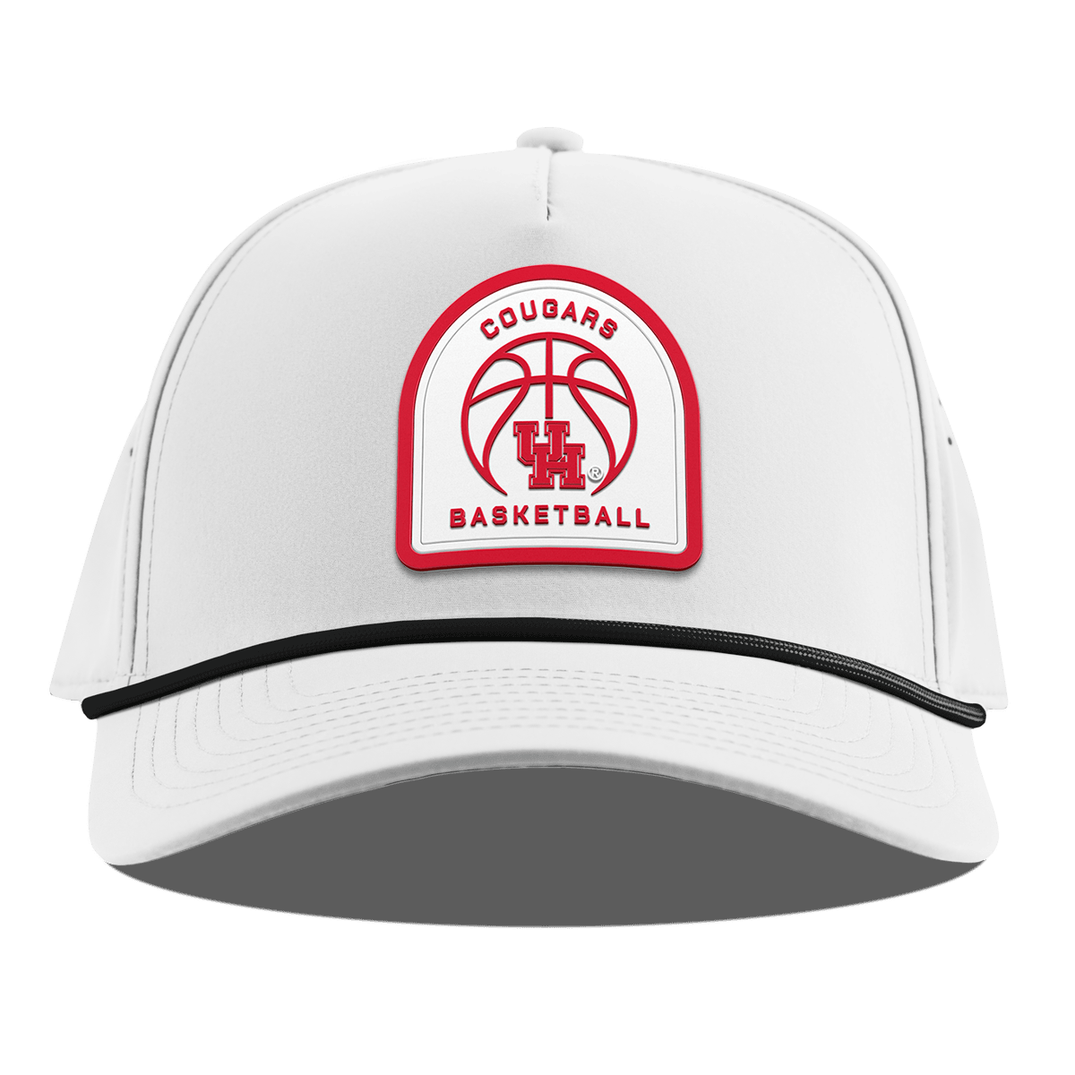 University of Houston "Houston Basketball" Curved 5 Panel Rope White