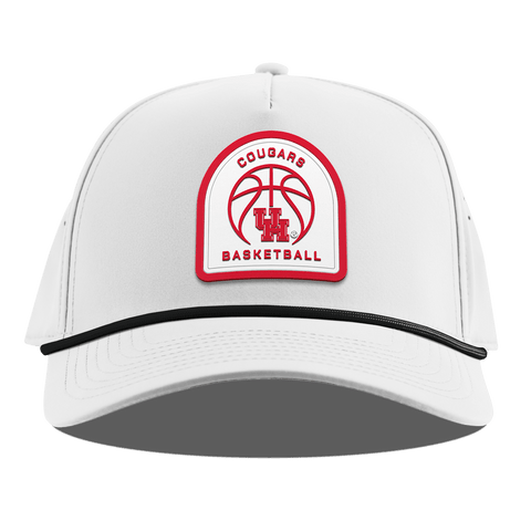 University of Houston "Houston Basketball" Curved 5 Panel Rope White