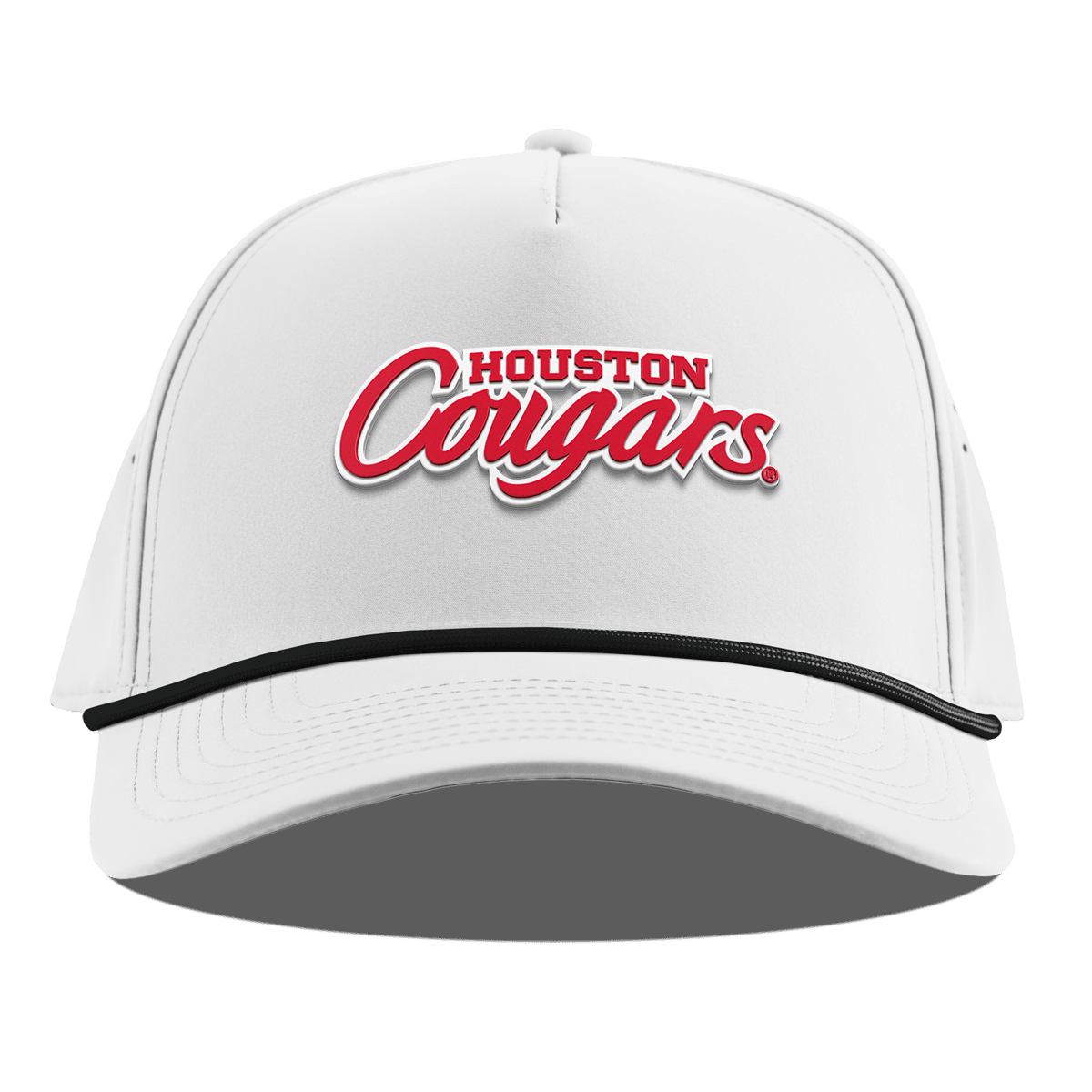 University of Houston "Houston Cougars" Curved 5 Panel Rope White