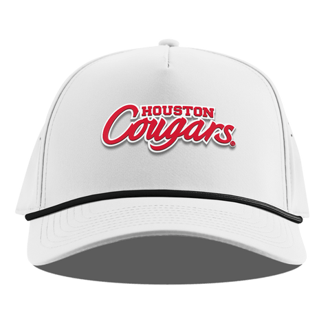 University of Houston "Houston Cougars" Curved 5 Panel Rope White