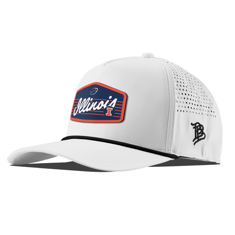 University of Illinois "Illini Football" Curved 5 Panel Rope White
