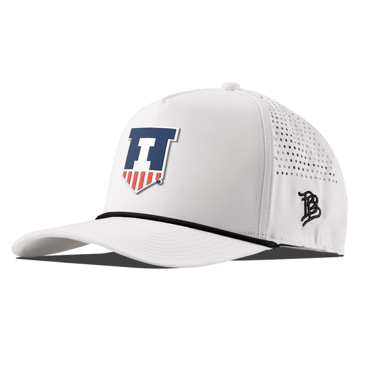 University of Illinois "Illinois Athletics" Curved 5 Panel Rope White
