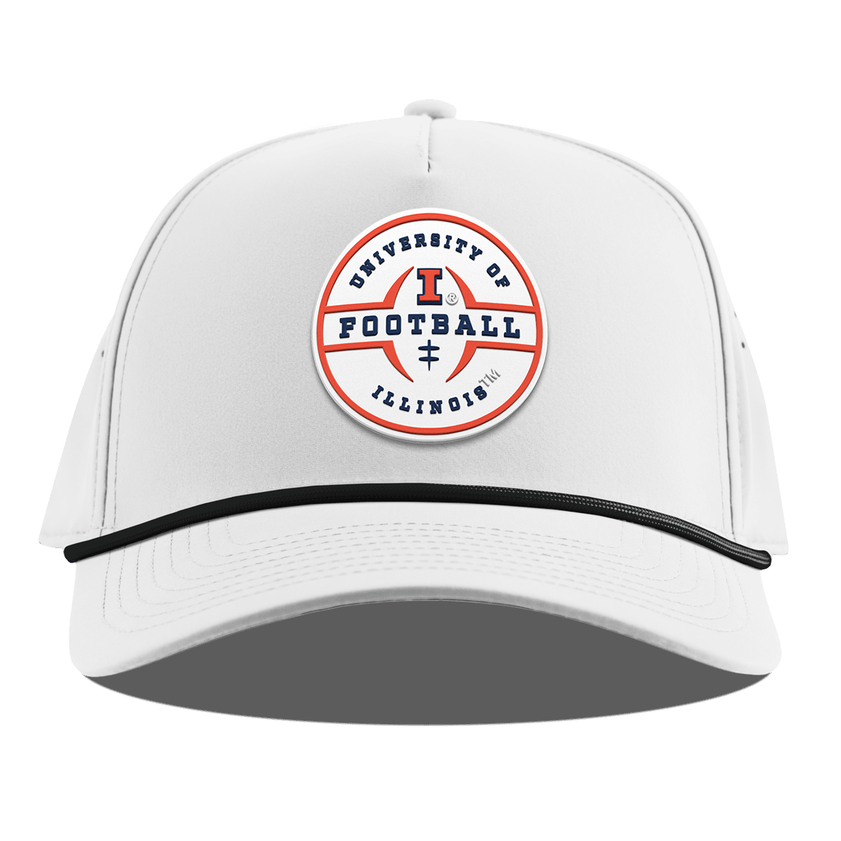 University of Illinois "Illinois Football Legacy" Curved 5 Panel Rope White