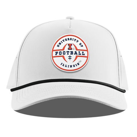 University of Illinois "Illinois Football Legacy" Curved 5 Panel Rope White