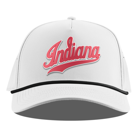 Indiana University "Indiana Script" Curved 5 Panel Rope White