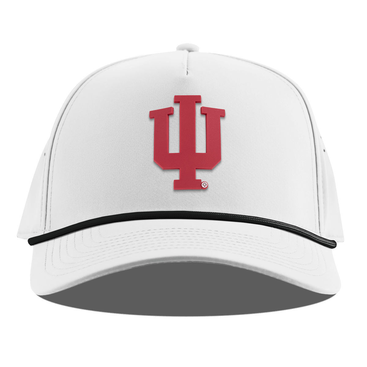 Indiana University "Indiana Team Logo" Curved 5 Panel Rope White