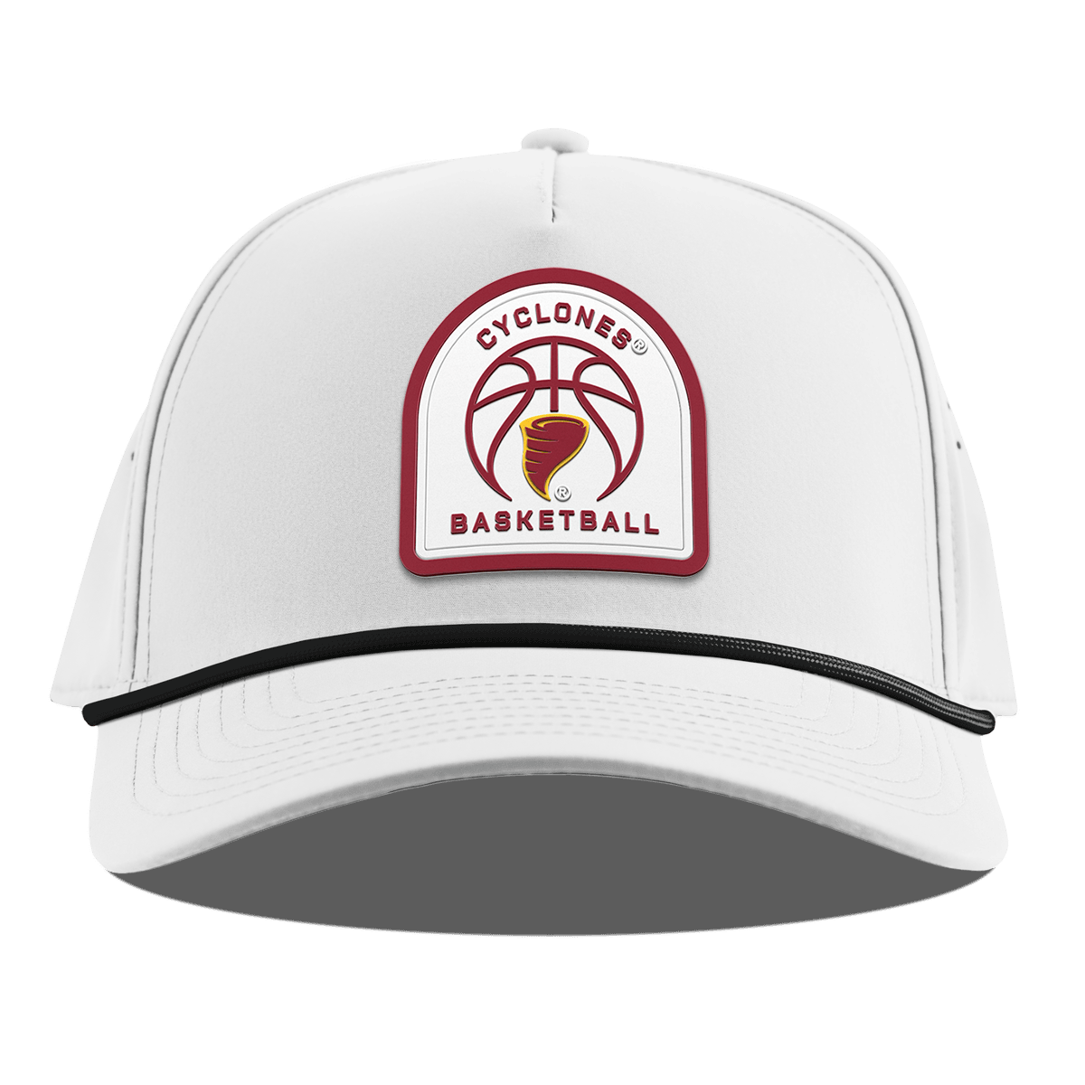 Iowa State University "Iowa State Basketball" Curved 5 Panel Rope White