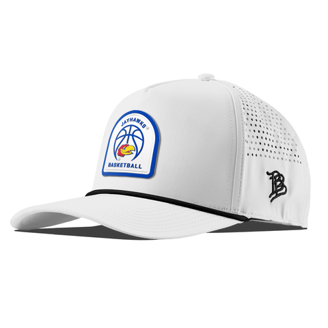 University of Kansas "Kansas Basketball" Curved 5 Panel Rope White
