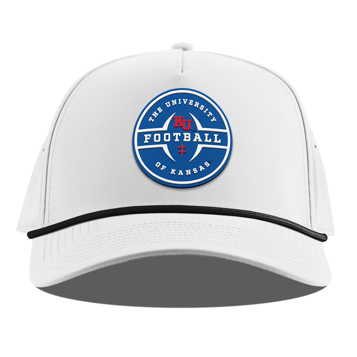 University of Kansas "Kansas Football Legacy" Curved 5 Panel Rope White