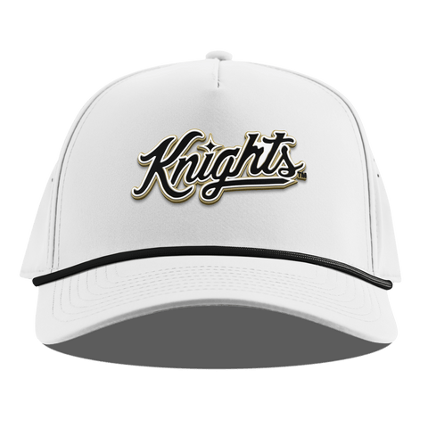 University of Central Florida "Knights Script" Curved 5 Panel Rope White