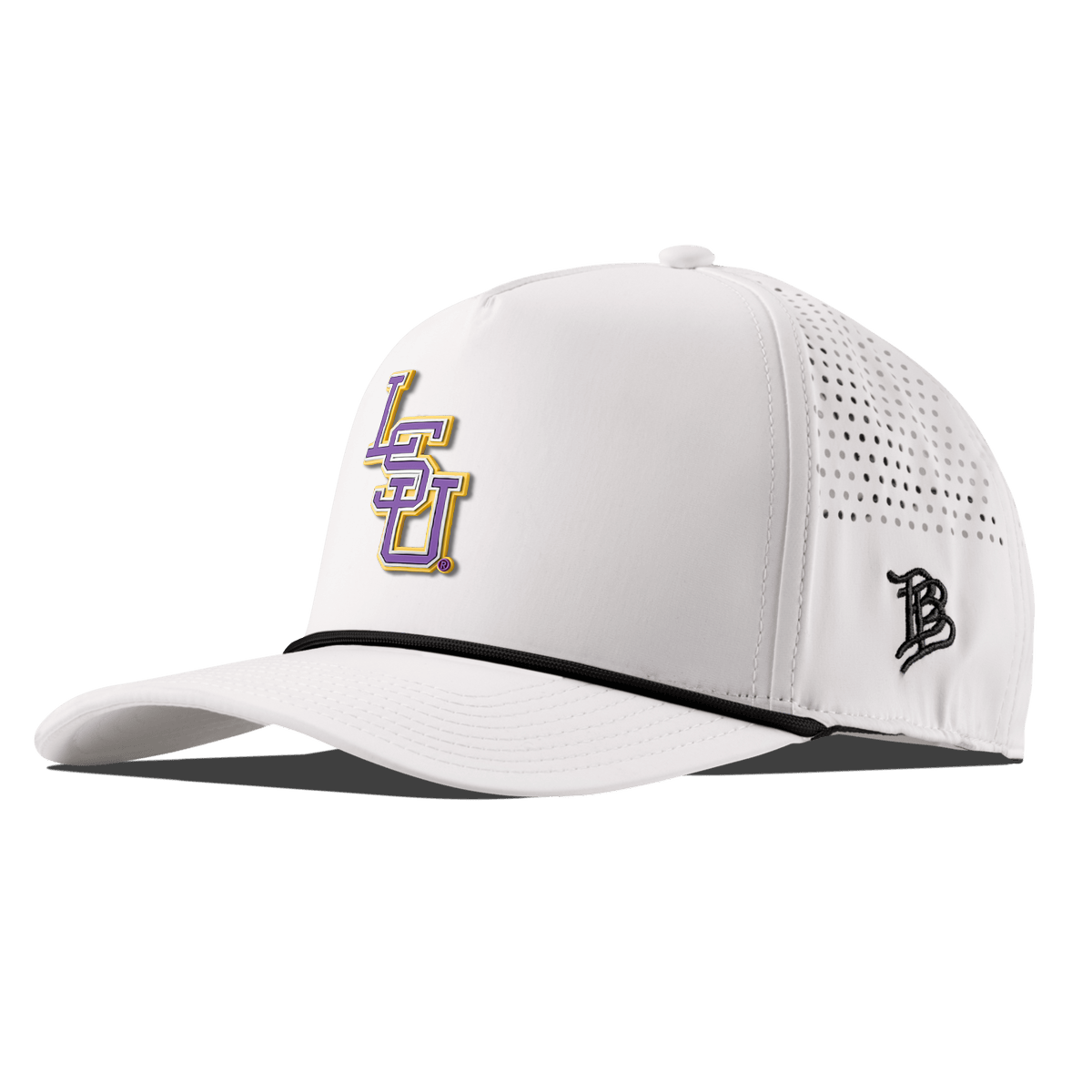 Louisiana State University "LSU Baseball" Curved 5 Panel Rope White
