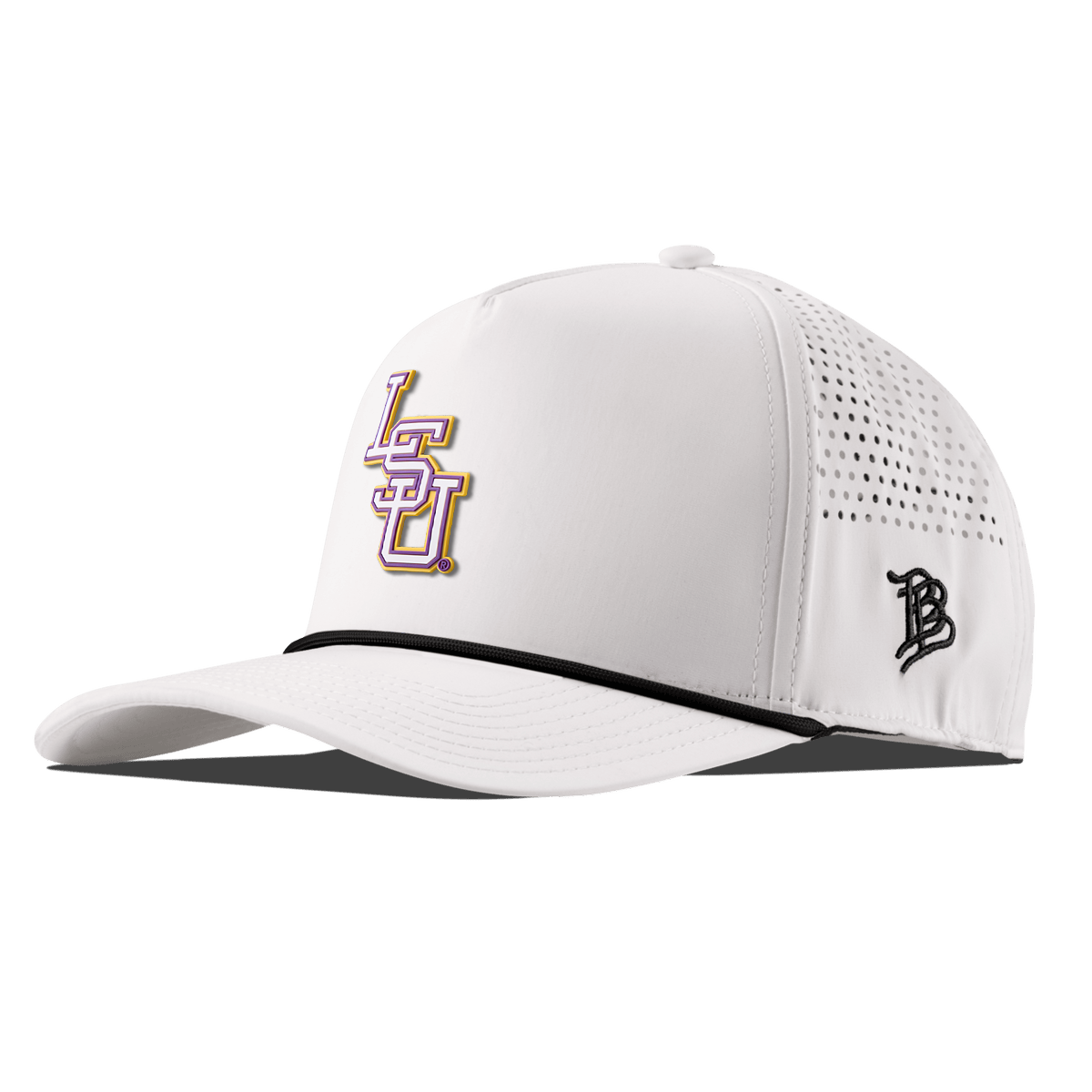 Louisiana State University "LSU Baseball " Curved 5 Panel Rope White