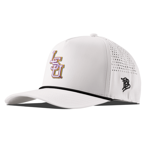 Louisiana State University "LSU Baseball " Curved 5 Panel Rope White